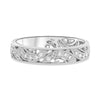 ESTATE .22CT DIAMOND 14KT WHITE GOLD 3D OPEN FILIGREE MILGRAIN ANNIVERSARY RING