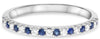 .31CT DIAMOND & AAA SAPPHIRE 14KT WHITE GOLD 3D ROUND CLASSIC ANNIVERSARY RING