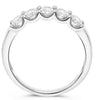 ESTATE 1.0CT DIAMOND PLATINUM 3D OVAL 5 STONE SEMI ETERNITY ANNIVERSARY RING