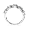 1.83CT DIAMOND PLATINUM CUSHION & ROUND 5 STONE SEMI ETERNITY ANNIVERSARY RING
