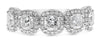 1.83CT DIAMOND PLATINUM CUSHION & ROUND 5 STONE SEMI ETERNITY ANNIVERSARY RING