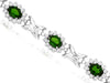 5.90CT DIAMOND & AAA RUSSALITE 14KT WHITE GOLD 3D OVAL & ROUND TENNIS BRACELET