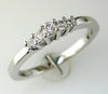 ESTATE .25CT DIAMOND 14KT WHITE GOLD CLASSIC FIVE STONE FRIENDSHIP PROMISE RING