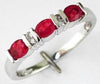 .65CT DIAMOND & AAA RUBY 14K WHITE GOLD 3D OVAL & ROUND CLASSIC ANNIVERSARY RING