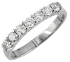 ESTATE .50CT DIAMOND 14KT WHITE GOLD 3D CLASSIC ROUND 7 STONE ANNIVERSARY RING