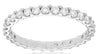 ESTATE 1.0CT DIAMOND 14KT WHITE GOLD 3D CLASSIC ROUND ETERNITY ANNIVERSARY RING