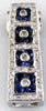 1.20CT DIAMOND & AAA SAPPHIRE 14KT WHITE GOLD 3D FLOWER SQUARE JOURNEY PENDANT