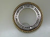ESTATE .42CT DIAMOND 14K WHITE GOLD CLASSIC CIRCLE OF LIFE ROPE FLOATING PENDANT