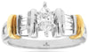 ESTATE .94CT DIAMOND 14KT WHITE GOLD MARQUISE & BAGUETTE CLASSIC ENGAGEMENT RING