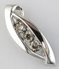 ESTATE .25CT DIAMOND 14KT WHITE GOLD 3 STONE SEMI INFINITY LOVE FLOATING PENDANT