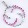 1.05CT DIAMOND & AAA PINK SAPPHIRE 14KT WHITE GOLD 3D CIRCULAR FLOATING PENDANT