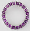 2.85CT AAA AMETHYST 14KT WHITE GOLD 3D PRINCESS CLASSIC CIRCLE OF LIFE PENDANT