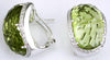 LARGE 37.33CT DIAMOND & AAA LEMON QUARTZ 14K WHITE GOLD CLIP ON HANGING EARRINGS