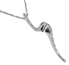 .15CT DIAMOND 14KT WHITE GOLD 3D CLASSIC SIGNATURE SWIRL FUN FLOATING PENDANT