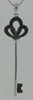 ESTATE .11CT BLACK DIAMOND 14K WHITE GOLD CLASSIC KEY TO YOUR HEART LOVE PENDANT