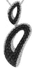 ESTATE 1.95CT WHITE & BLACK DIAMOND 14KT WHITE GOLD CLASSIC FUN FLOATING PENDANT
