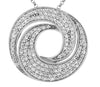 ESTATE .65CT DIAMOND 14KT WHITE GOLD CIRCLE OF LIFE DOUBLE MOON CRESCENT PENDANT