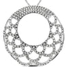 ESTATE 1.0CT DIAMOND 14KT WHITE GOLD 3D CIRCULAR FILIGREE FUN FLOATING PENDANT