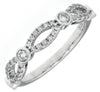 ESTATE 0.47CT DIAMOND 14KT WHITE GOLD 3D INFINITY BEZEL LOVE FUN RING