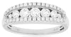 .75CT DIAMOND 14KT WHITE GOLD 3D ROUND 7 STONE GRADUATING HALO ANNIVERSARY RING
