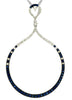 ESTATE 1.06CT DIAMOND & AAA SAPPHIRE 14K WHITE GOLD 3D CLASSIC TEAR DROP PENDANT