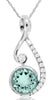.83CT DIAMOND & AAA AQUAMARINE 14KT WHITE GOLD 3D LOVE KNOT INFINITY PENDANT