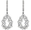 1.07CT DIAMOND 14K WHITE GOLD 3D BEZEL ETOILE TEAR DROP CLASSIC HANGING EARRINGS