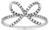 ESTATE .21CT DIAMOND 14KT WHITE GOLD 3D CLASSIC FUN BOW RING