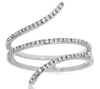 ESTATE .16CT DIAMOND 14KT WHITE GOLD 3D CLASSIC SNAKE FUN RING