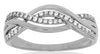 ESTATE .15CT DIAMOND 14KT WHITE GOLD 3D CLASSIC DOUBLE INFINTY LOVE RING