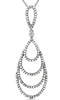 ESTATE .40CT DIAMOND 14K WHITE GOLD CLASSIC OPEN TEAR DROP INFINITY LOVE PENDANT