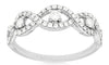 ESTATE .41CT DIAMOND 14KT WHITE GOLD 3D CLASSIC INFINITY LOVE RING