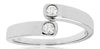 ESTATE .14CT DIAMOND 14KT WHITE GOLD 3D CLASSIC ETOILE CRISS CROSS LOVE RING