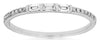 .17CT DIAMOND 14KT WHITE GOLD ROUND & BAGUETTE 3 STONE CHANNEL ANNIVERSARY RING