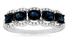 1.24CT DIAMOND & AAA SAPPHIRE 14KT WHITE GOLD OVAL & ROUND HALO ANNIVERSARY RING