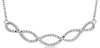 ESTATE .50CT DIAMOND 14KT WHITE GOLD 3D CLASSIC INFINITY LOVE NECKLACE