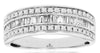 WIDE .50CT DIAMOND 14KT WHITE GOLD 3D ROUND & BAGUETTE CHANNEL ANNIVERSARY RING