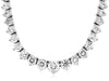 LARGE 7.0CT DIAMOND 14KT WHITE GOLD ROUND THREE PRONG ETERNITY TENNIS NECKLACE