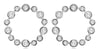ESTATE .35CT DIAMOND 14KT WHITE GOLD BEZEL ETOILE CIRCLE OF LIFE STUD EARRINGS
