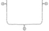 .32CT DIAMOND 14KT WHITE GOLD 3D CLASSIC CLUSTER FLOWER BY THE YARD NECKLACE