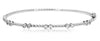 ESTATE .25CT DIAMOND 14KT WHITE GOLD 3D BEZEL ETOILE BEADED FUN BANGLE BRACELET