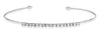 .58CT DIAMOND 14KT WHITE GOLD 3D SHARED PRONG FLEXIBLE FUN LOVE BANGLE BRACELET