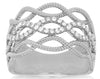 WIDE .33CT DIAMOND 14KT WHITE GOLD 3D MULTI ROW INFINITY LOVE ANNIVERSARY RING