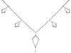 ESTATE .14CT DIAMOND 14KT WHITE GOLD 3D CLASSIC KITE BY THE YARD LARIAT NECKLACE