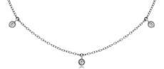 .14CT DIAMOND 14KT WHITE GOLD 3D BY THE YARD CHANDELIER FILIGREE LOVE NECKLACE