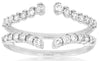 WIDE 0.63CT DIAMOND 14KT WHITE GOLD 3D SEMI BEZEL ROUND INSERT ENGAGEMENT RING