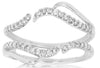 ESTATE .25CT DIAMOND 14KT WHITE GOLD 3D CLASSIC DOUBLE V INSERT FUN RING