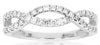 ESTATE .33CT DIAMOND 14KT WHITE GOLD 3D CLASSIC ROUND INFINITY LOVE RING
