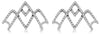 ESTATE .50CT DIAMOND 14KT WHITE GOLD 3D CLASSIC BUTTERFLY LOVE STUD EARRINGS