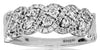 WIDE .75CT DIAMOND 14KT WHITE GOLD 3D DOUBLE INFINITY LOVE ANNIVERSARY RING
